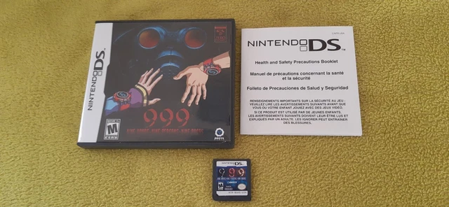 JEU NINTENDO DS 999 Nine Hours Nine Persons Nine Doors complet USA EUR ...