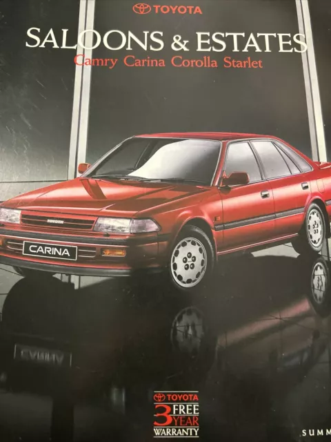Toyota berline & Estates brochure vendita auto originali originali da collezione 1991
