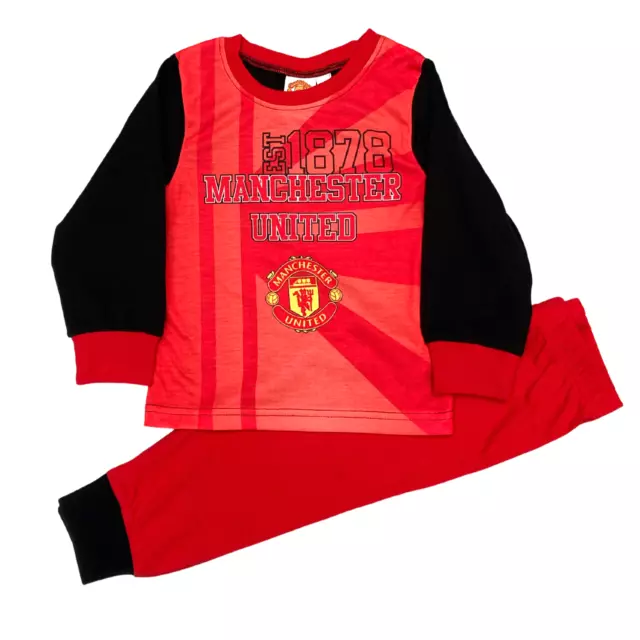 Boys Manchester United FC long pyjamas 2 - 12 yrs man utd football pjs