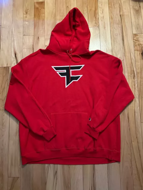 FAZE CLAN X champion hoodie black size large 200.00 PicClick