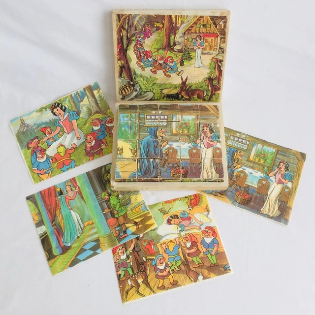 Vieux Jeu De 6 Cubes En Bois – Militaria Jouet, Imp. Tourangelle, Vers 1900