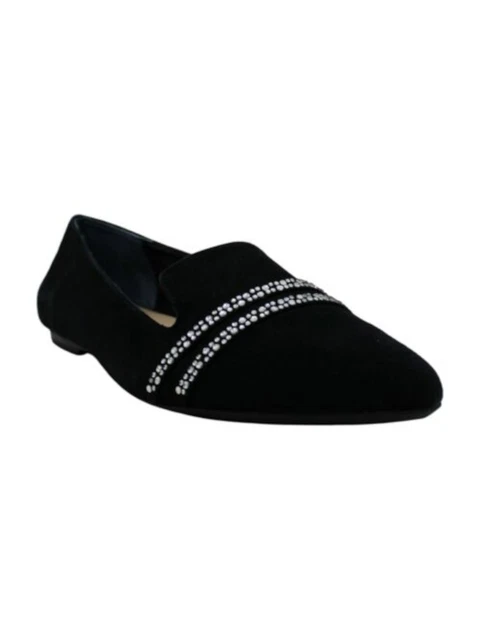 ALFANI Womens Black Step 'N Flex Poee Pointed Toe Slip On Leather Loafers 8 M