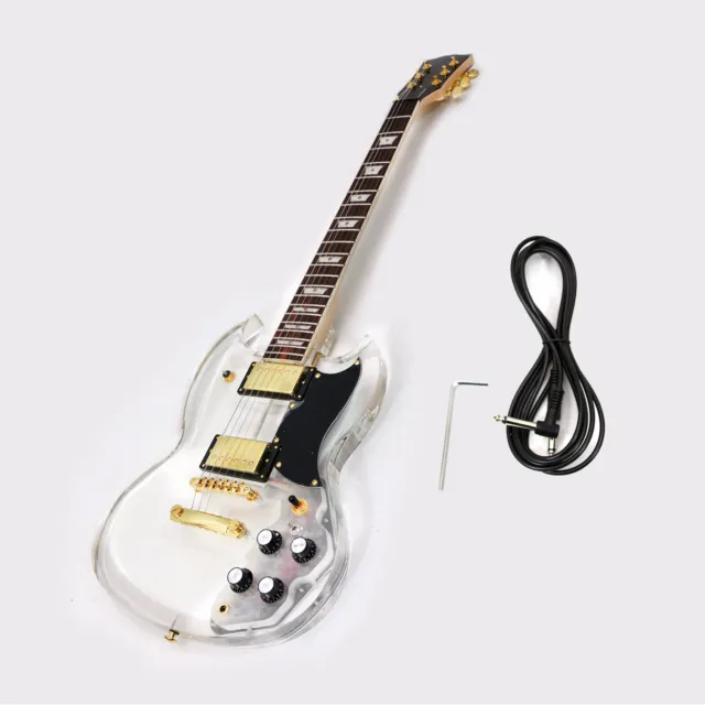 LED Electric Guitar Maple neck Acrylic Body LED Light Guitar Crystal Guitar