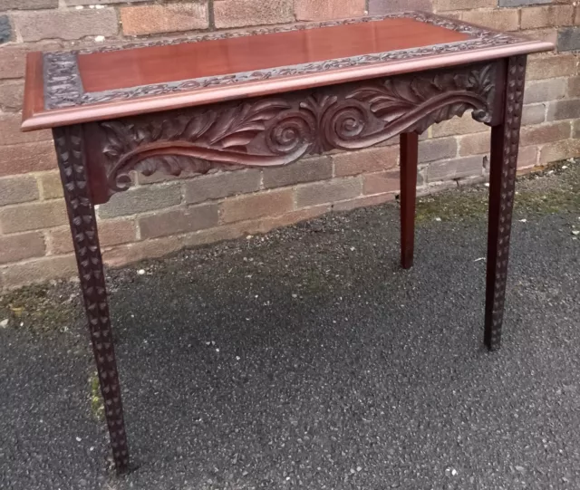 Vintage Carved Hardwood Table