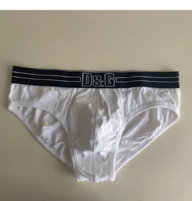 Dolce & Gabbana Men’s Briefs Cotton White Underwear Size S