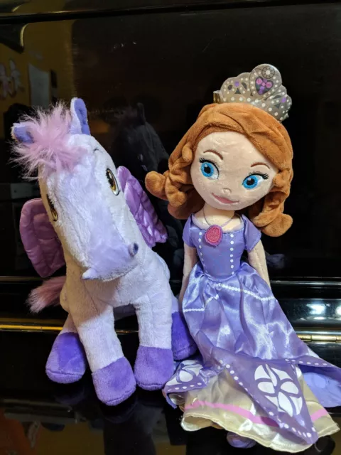 Disney Store plush Sofia The First And Her Flying Horse, Minimus