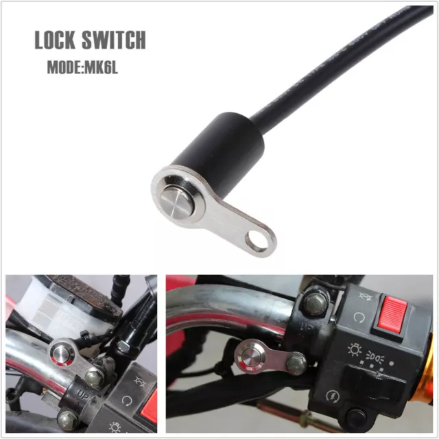 Aluminum Alloy Motorcycle Handlebar Light Switch Manual-Return Lock Switch 3A