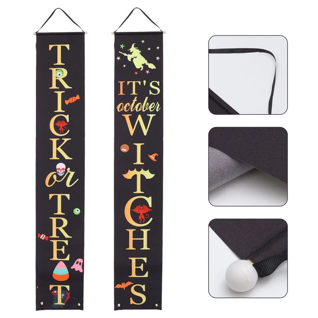 2 Pcs Halloween-Party-Flagge Verzierungen Partei-Tür-Banner Vorhang Für