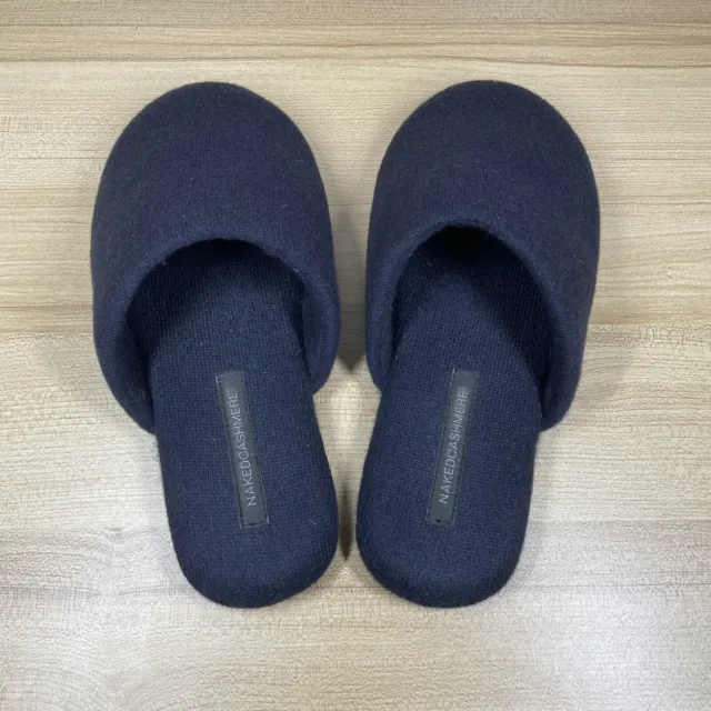 Naked Cashmere Slippers House Shoes Love Mule Women’s Navy Blue Size S/M 6-7.5