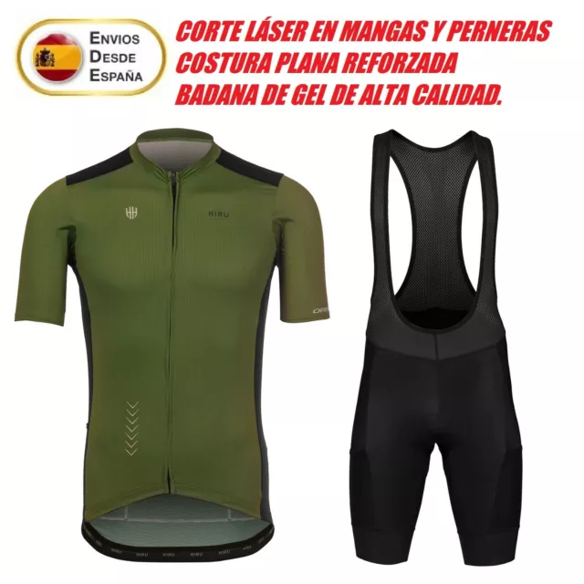 Equipacion Ciclismo Ropa Conjunto Maillot Culote Gel Orbea Ss Advanced Mud Verd