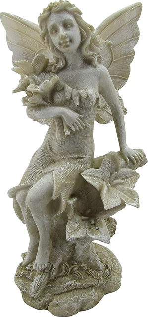 Comfy Hour Faith and Hope Collection Resin 12  Praying Angel Taking Flowers