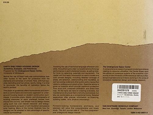 EARTH SHELTERED HOUSING DESIGN Guidelines Examples And References 