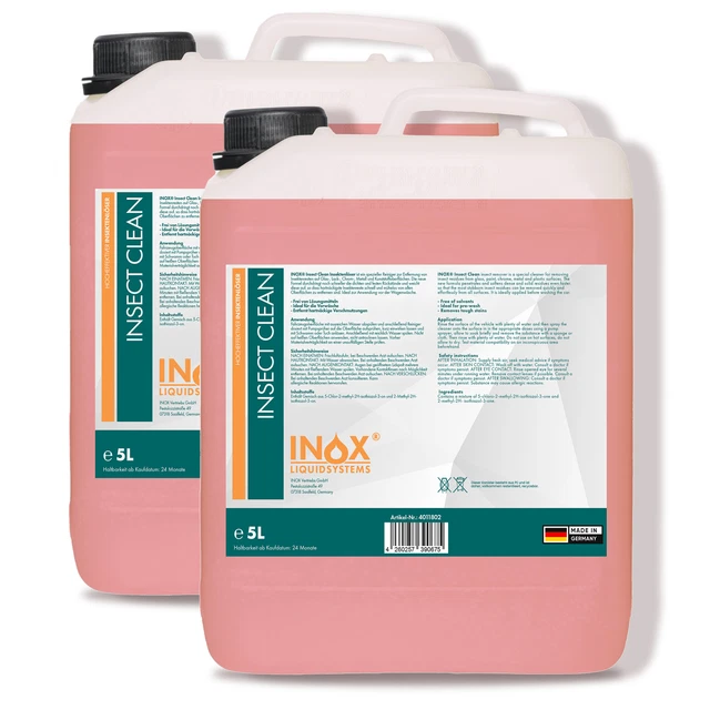 Detergente insetti INOX® Insect Clean, 2x 5L - rimozione insetti pulizia auto