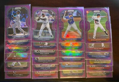 2021 Panini Prizm Baseball Refractor Wave Green Purple Pink - COMPLETE YOUR SET