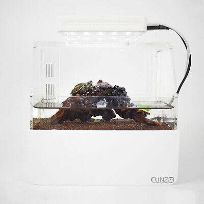 Mini Fish Aquarium Small Betta Fish Tank W/ Water Filter Desktop Home Decoration
