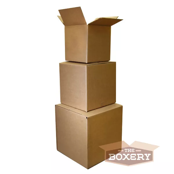 100 Boxes 8x4x4'' Shipping Packing Mailing Moving Corrugated Cartons -The Boxery