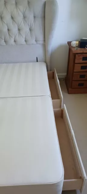 MARKS AND SPENCER second hand double divan bed with storage and ...
