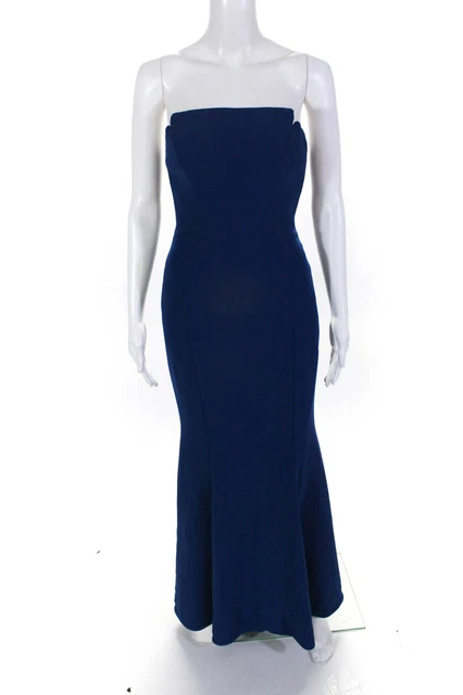 Jill Jill Stuart Womens Strapless Long Gown Blue Size 0 LL19LL