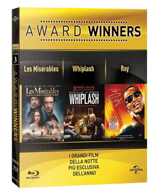 Blu Ray Les Miserables - Whiplash - Ray (3 Blu-Ray) .....NUOVO