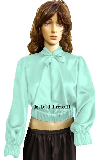 Alto Crepe Tie-Neck Fiocco Cravatta Camicetta Bliss Colore Camicia Raso Camicia