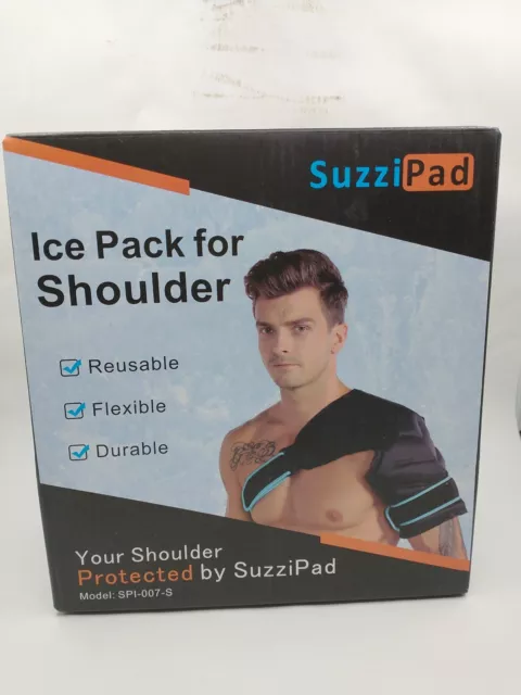 Paquete de hielo de hombro SuzziPad para lesiones gel reutilizable, paquete de hielo