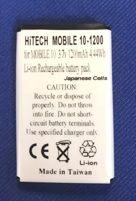 Hitech battery(Japan Lion1.2A)for GARMIN #010-10840-00...Mobil 10 GPS series eq