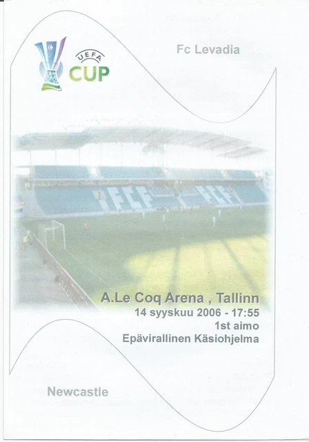 Programme De Match Newcastle United Vs Celta Vigo – UEFA Cup 2006