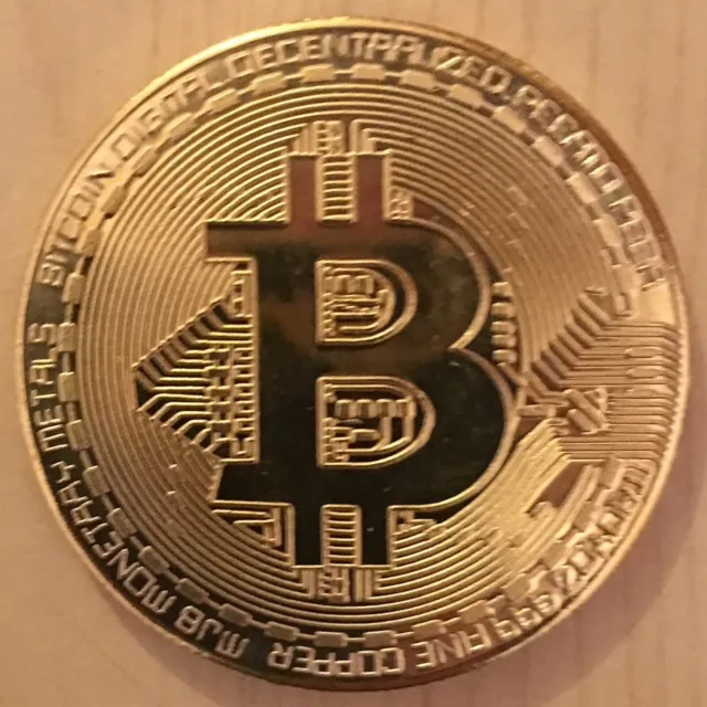 Bitcoin 24k Gold Plated - BTC Novelty Coin (40mm)