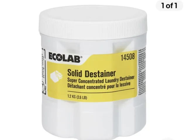 Ecolab 14508 Solid Laundry Destainer, 2.6lb 2pack