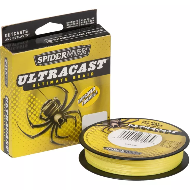 Tresse Spiderwire ultracast jaune bobine 110m