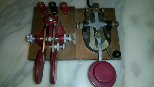 Clé Télégraphique Morse Automatique Double Paddle - Pour Radioamateurs CW - Avec Base Magnétique Et Accessoires - Modèle 2020