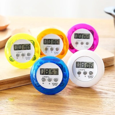 ROUND LCD STOPWATCH Kitchen Alarm Clock Digital Timer Live Video ...