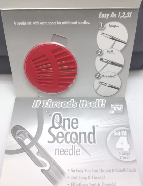 One Second Needle 8 Set Self Threading 100Pc Kit Sew Button Patch Sewing Kit 3