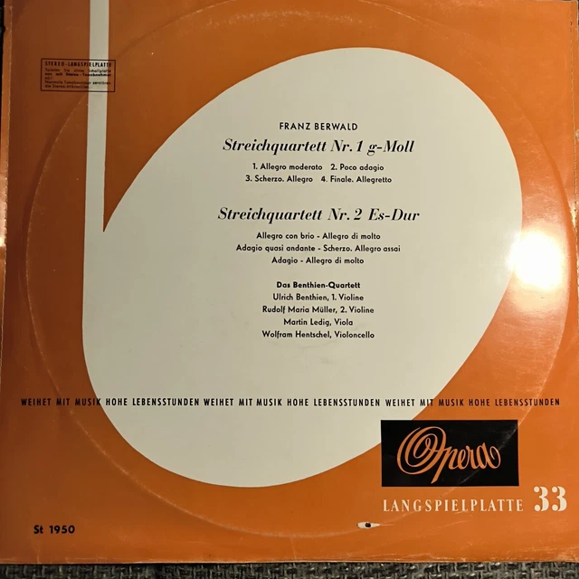 A2620/ FRANZ BERWALD Streichquartett Nr 1/2, 12