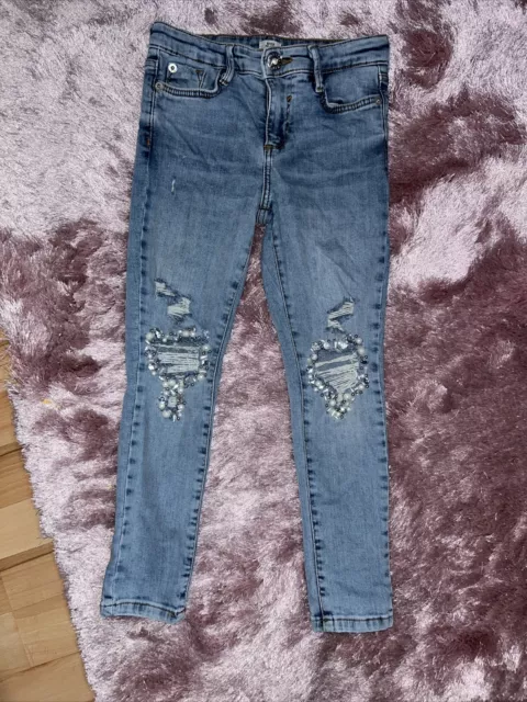 Jeans abbelliti ragazza River Island età 7