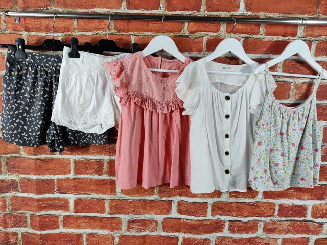 GIRLS BUNDLE AGE 7-8 YEARS NEXT GAP etc SHORTS TOP BLOUSE VEST SUMMER KIDS 128CM
