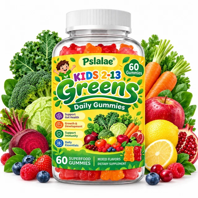 Sapi Ruminisa KIDS GREENS GUMMIES - Superfood Blend Spirulina Chlorella Vitamins C D3 ...