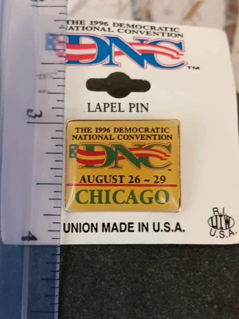 1996 Democratic Convention  Vintage Lapel Pin, Bill Clinton/Al Gore