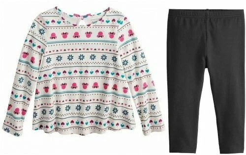 NEW 2pc DISNEY Jumping Beans MINNIE MOUSE Swing Top & Leggings OUTFIT 12 mo NWT