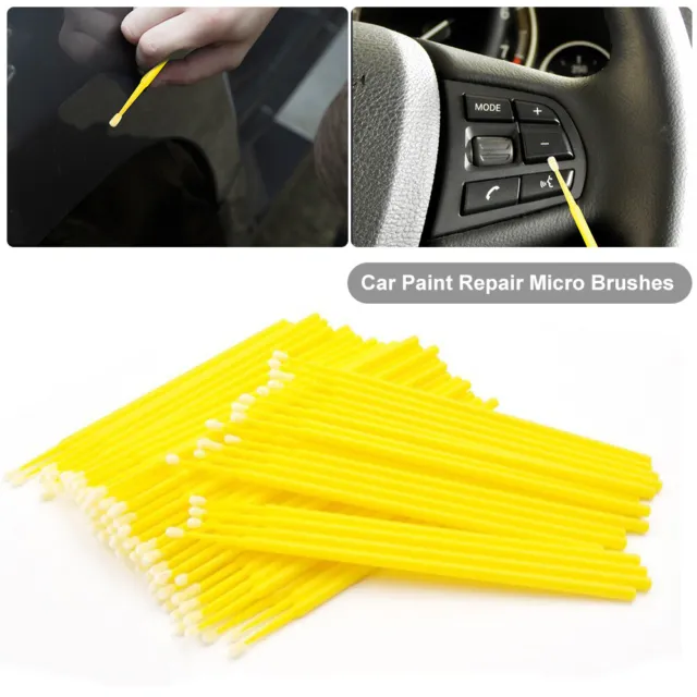 100x Car Maintenance Detailing Brush  Disposable Paint Touch-up Micro Brush Tip