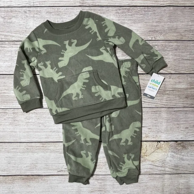 Carter’s Baby Boy Dinosaur Outfit Size 18 Months. NWT! Long Sleeve And Pants.