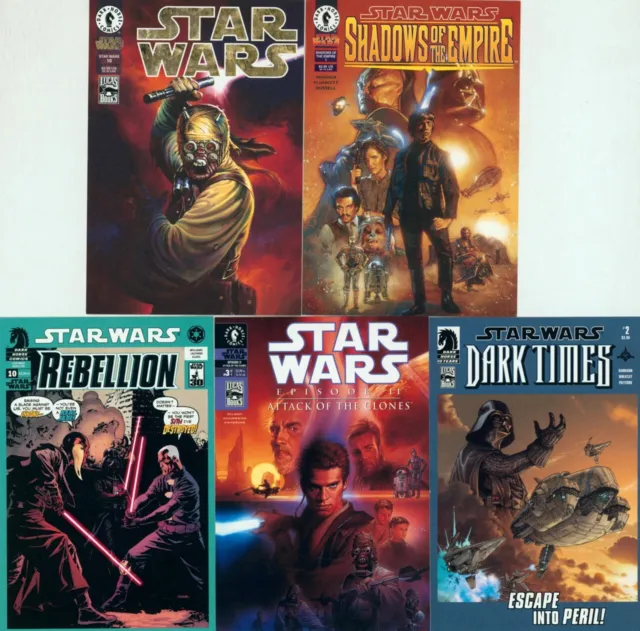 The Art of Star Wars Comics 6 Post Card Lot  ~ Tsuneo Sanda Ken Kelly Ryan Sook