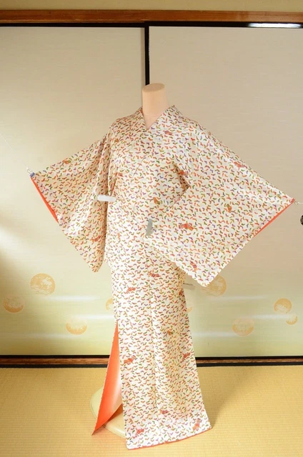 Kimono Komon Silk Women Japanese vintage Robe /402