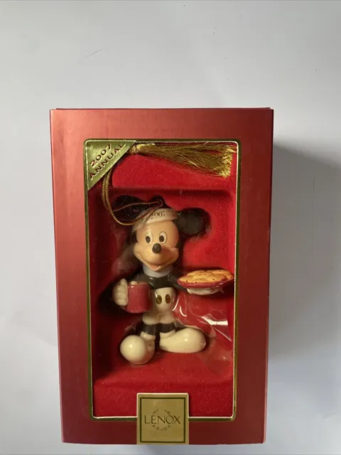 Lenox Disney Showcase Annual 2007 Mickey’s Christmas Treat Mickey Mouse Ornament