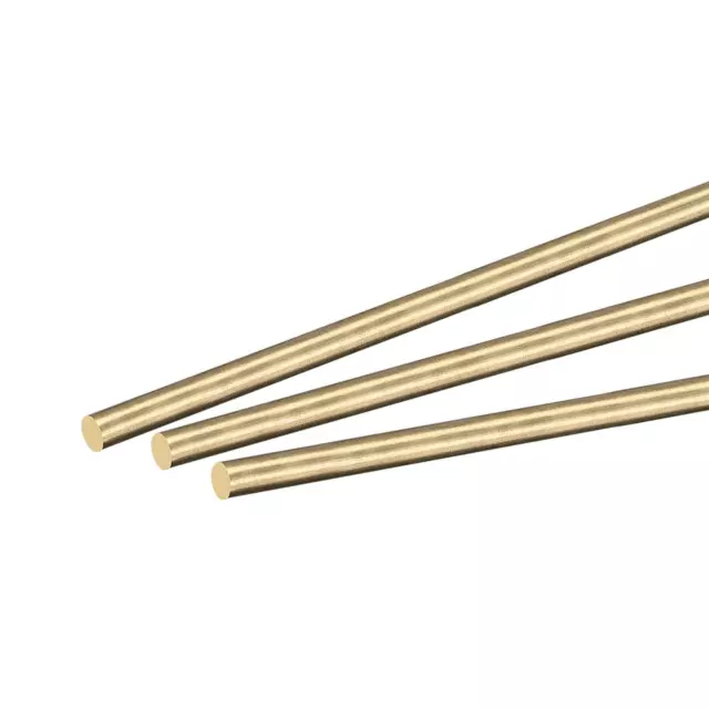 4mm Diameter 100mm Length Brass Solid Round Rod for DIY Craft 4pcs