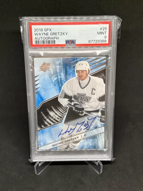 2018 SPx  Wayne Gretzky AUTO /15 - PSA 9 - LA Kings - Oilers Legend