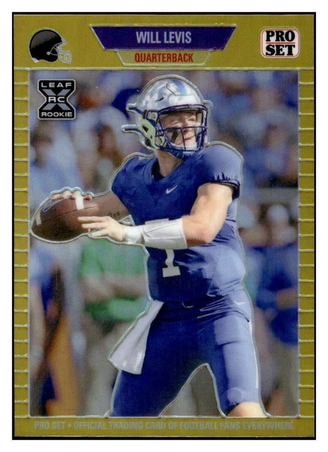 WILL LEVIS RC 2023 Leaf Metal 36/199 Pro Set Gold #24 ROOKIE Titans NFL ID:64821