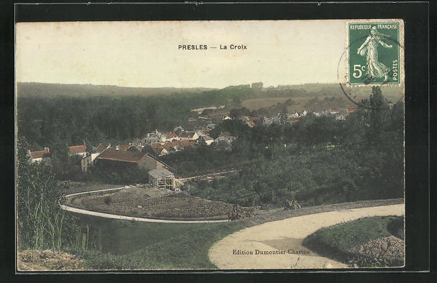 CPA Presles, La Croix 1915