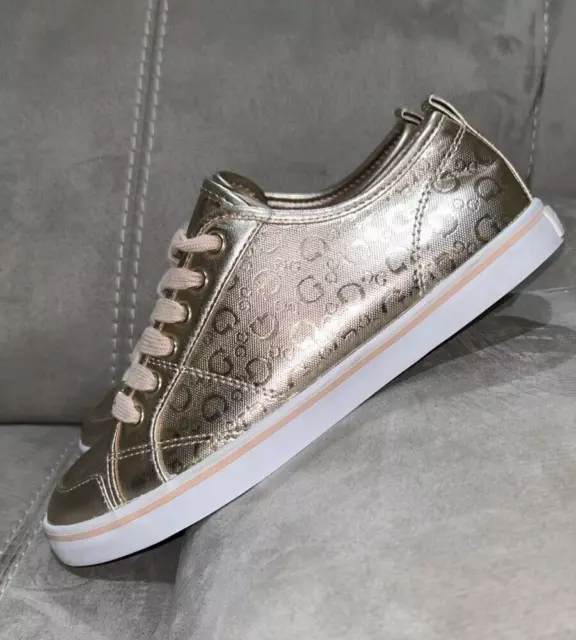 NEW WOMENS GUESS ROSE GOLD LOW TOP SNEAKERS Trainers Shoes SIZE UK 5.5 38 SALE 29.00 PicClick UK