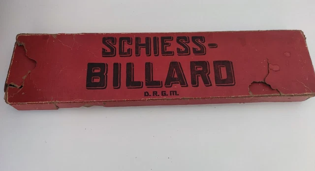 Schiess-Billard D.R.G.M Patent - ca 1940  - Billard in der Schachtel